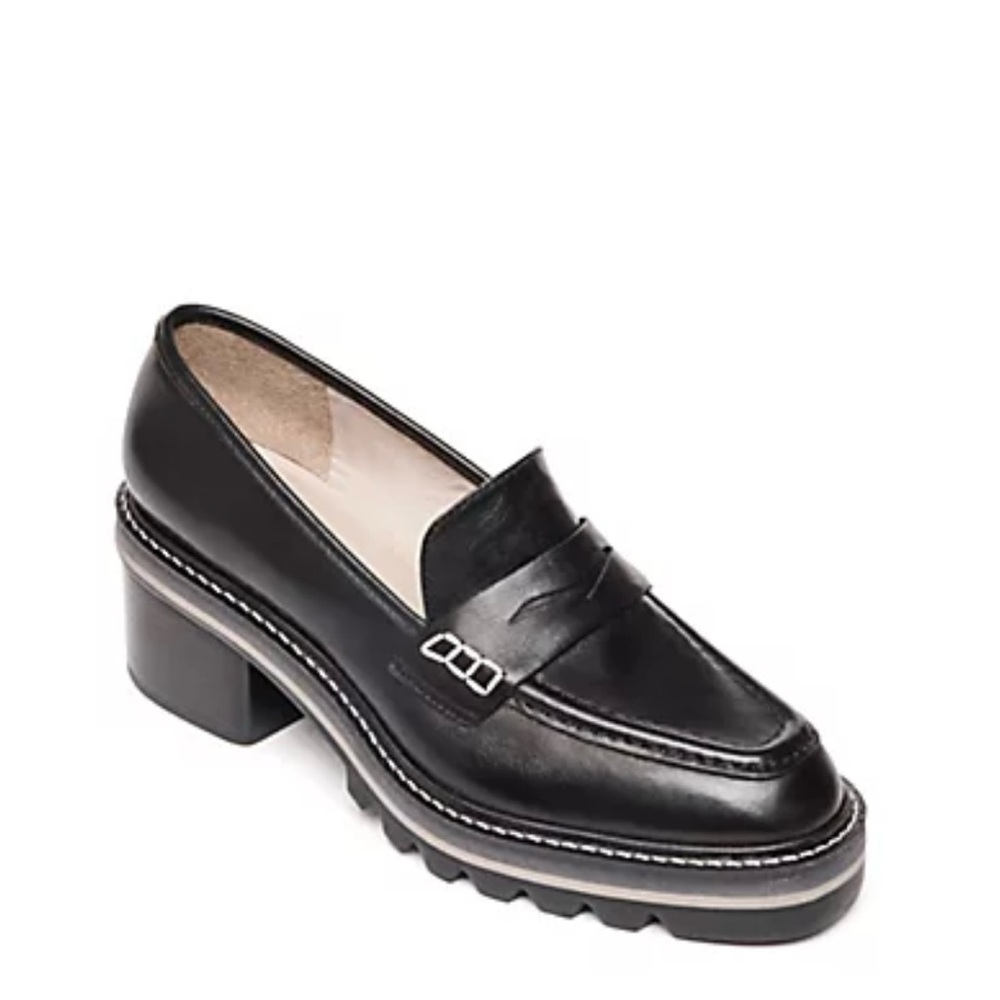 Bernardo Black Leather Loafers - Selma